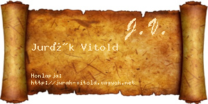 Jurák Vitold névjegykártya